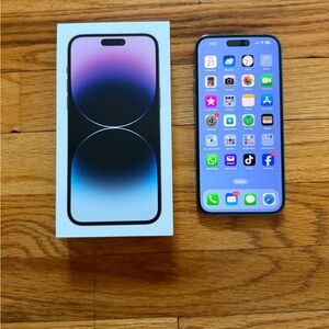 Apple iPhone 14 Pro Max Purple and Blue Gradient Display